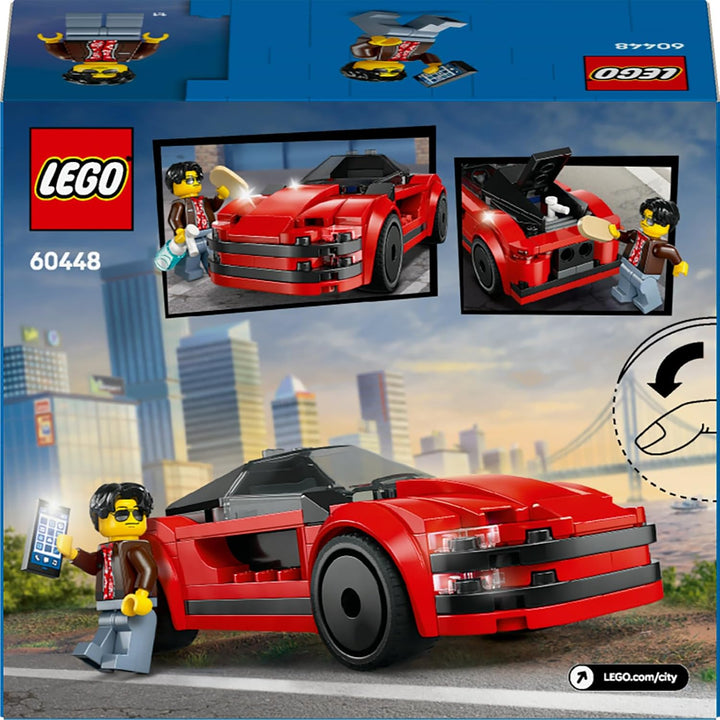 LEGO City Roter Sportwagen - Rennwagen Spielzeug für Jungen und Mädchen ab 5 Jahren - Geschenk zum G