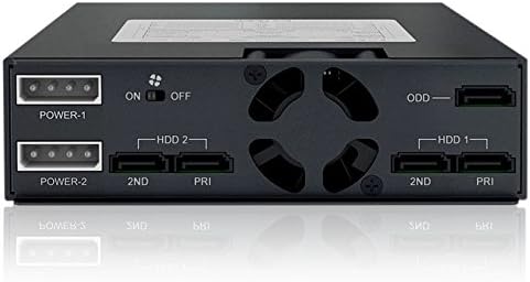 ICY DOCK Wechselrahmen für 2X 2,5 Zoll (6,4cm) SATA/SAS SSD/HDD und 1x SATA Slim ODD in 1x 5,25 Zoll
