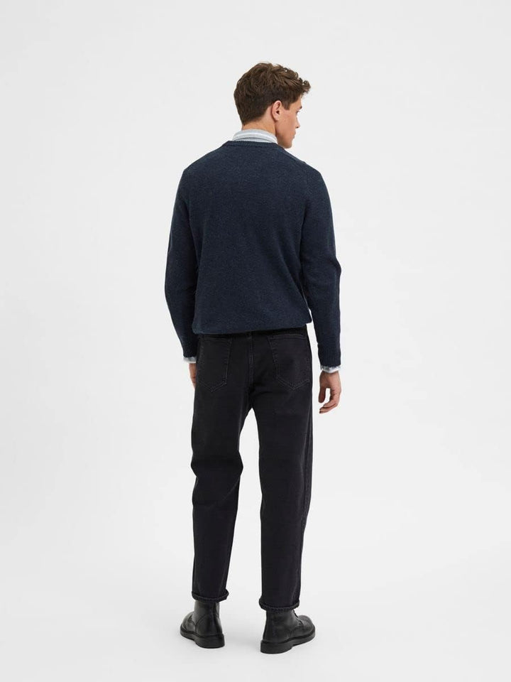 Selected Homme Male Loose Fit Jeans 220 38 Schwarzer Jeansstoff, 38 Schwarzer Jeansstoff