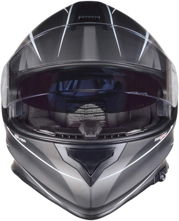 RT-824 Integralhelm Motorradhelm Kinderhelm Motorrad Integral Roller Helm rueger, LNP-GY 61-62