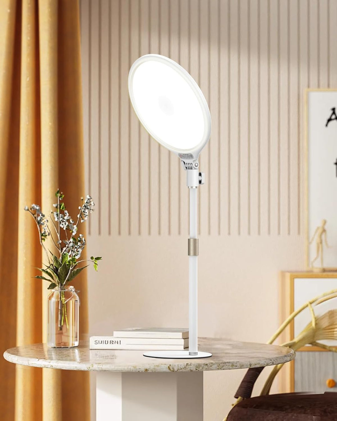 TELESIN Ringlicht mit Stativ Handy Laptop Videokonferenz Licht, 10.2" Ring Light Ringleuchte LED 9 L