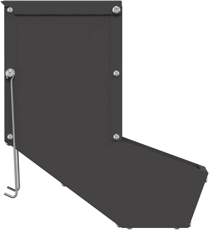 Mangloder Metall Kaninchenfuttertrog schwarz 12,5 x 26 x 28,5 cm, Futterspender Schale Station zum F