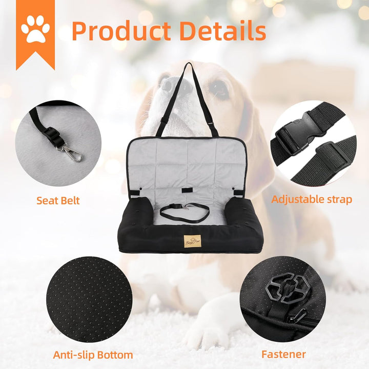 BingoPaw Hunde Autositz für kleine Hunde, 3-in-1 Hundesitz Auto Rückbank und Vorder, Hundeautositz m