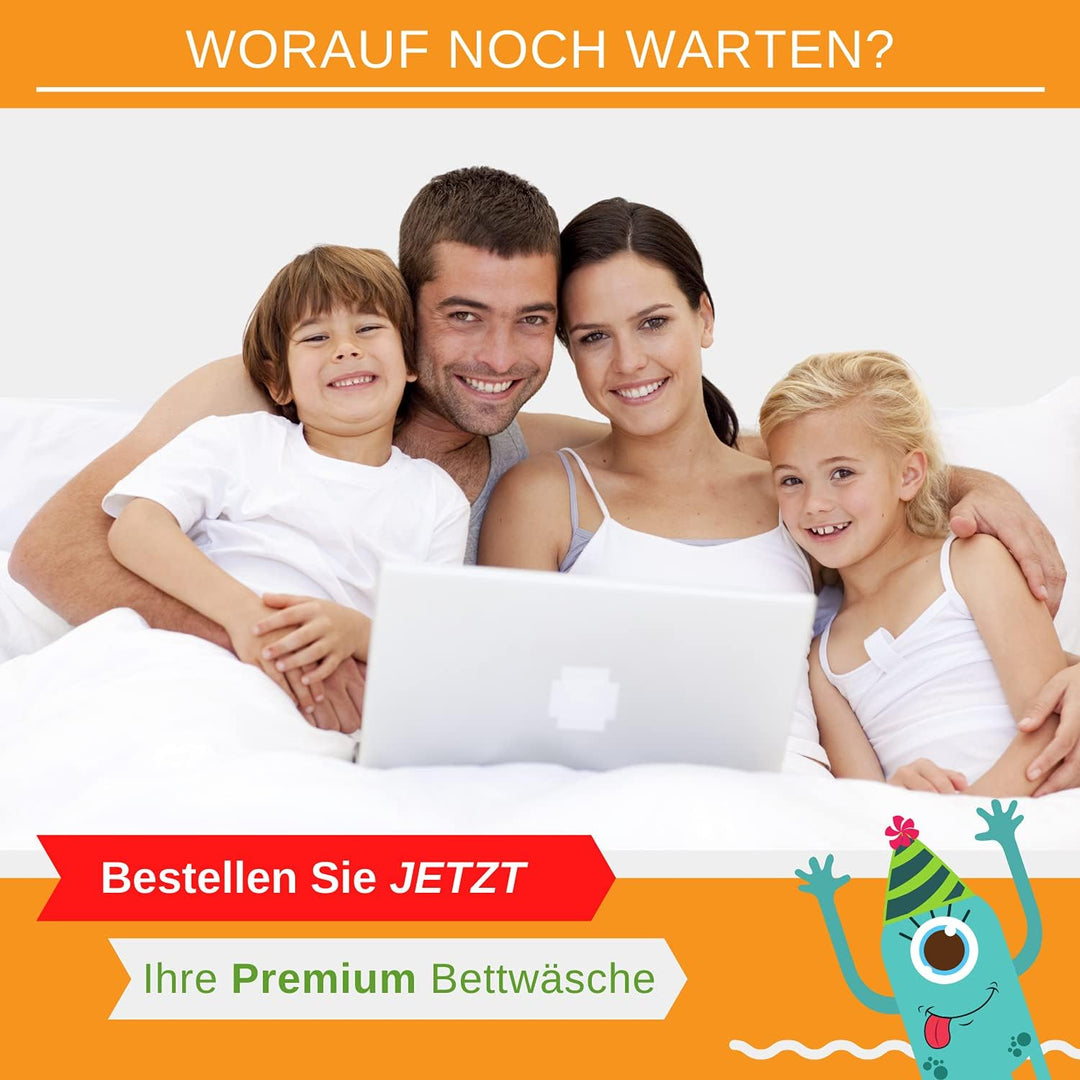 Aminata kids Bettwäsche Lama-Alpaka-Motiv Mädchen 135 x 200 Baumwolle Jugendliche - Teenager - mit R