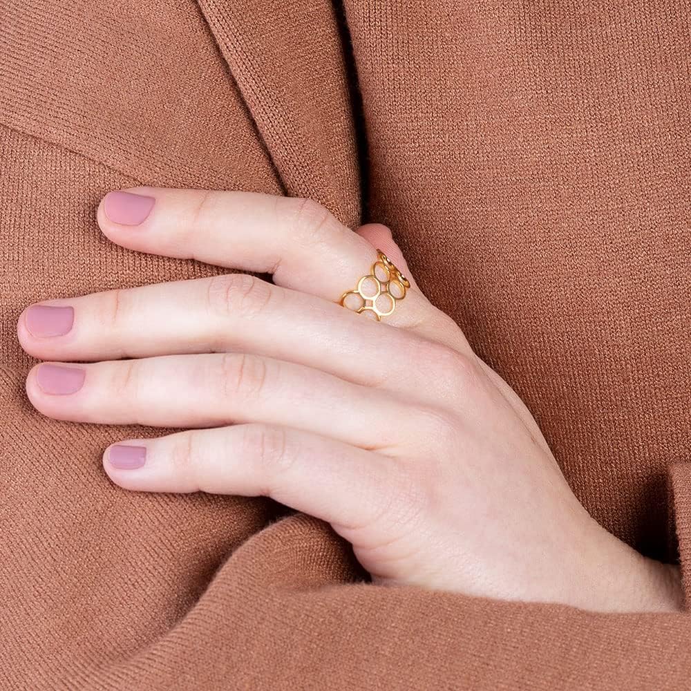 Offener Statement Ring Damen • Chunky Cuff Ring • Edelstahl Schmuck mit geometrischem Design • verst