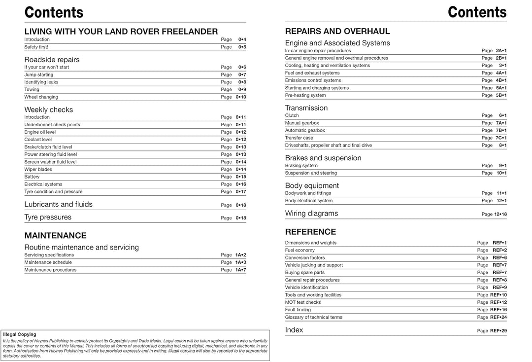 Land Rover Freelander (Nov 06 to 14) (56 to 64 reg) Diesel: step-by-step maintenance and repair, Tas