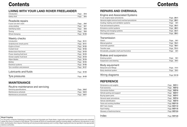 Land Rover Freelander (Nov 06 to 14) (56 to 64 reg) Diesel: step-by-step maintenance and repair, Tas