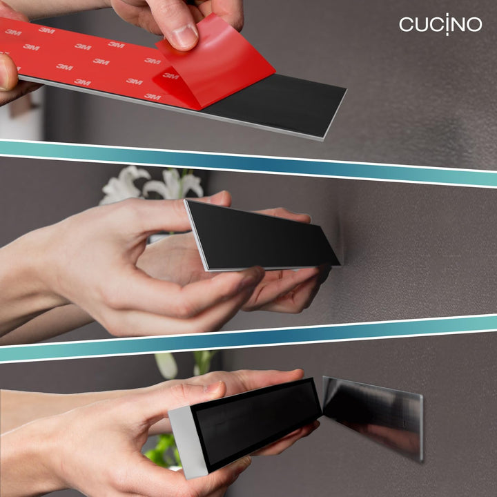 Cucino Magnetleiste Messer mit extra starkem Magnet - Vergleichssieger 2022 - Einfache Montage mit 3