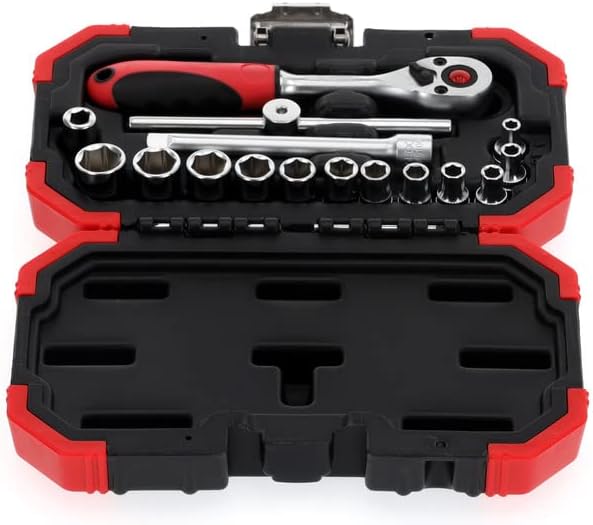 GEDORE red Steckschlüsselsatz, 16-teilig, Mit Umschaltknarre, Ratsche, Steckschlüssel, 1/4" 1/4 Zoll