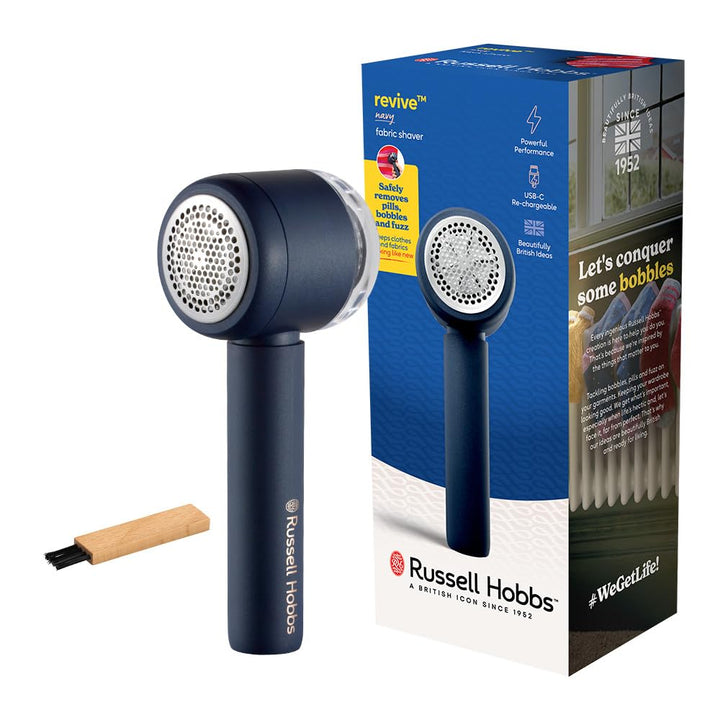 Russell Hobbs Fusselrasierer Elektrisch [USB-C Aufladung, Ansaugfunktion] Revive (Tragbarer, wiedera