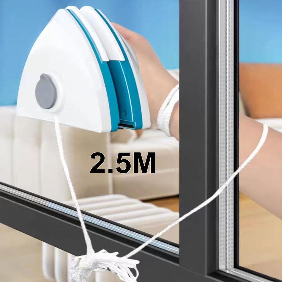 Hooha Fensterputzer Magnetisch Für Einfach Fenster, 2.5M Sicherheitsseil,6 einstellbar magnetisch Bi