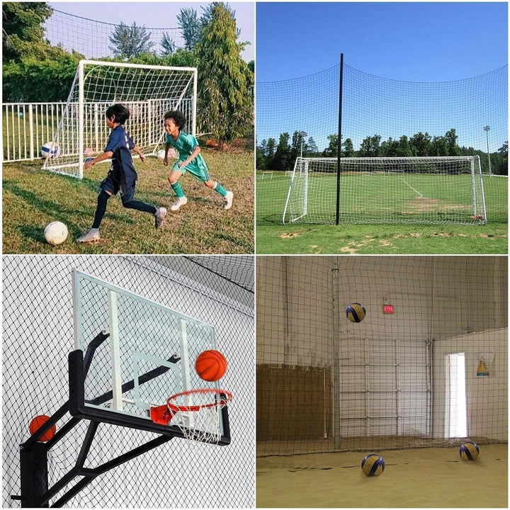 Ballfangnetz für Soccer-Training Fussballnetze für den Garten und Hinterhof Schwarz L, Schwarz L