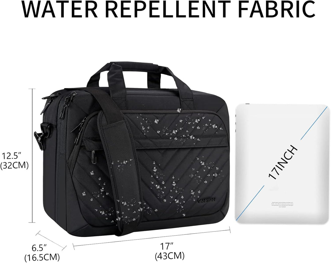 VANKEAN 17 Zoll Laptoptasche für Damen Herren Mode, TSA-freundliche Laptop tasche, wasserdichte Akte