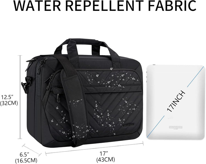 VANKEAN 17 Zoll Laptoptasche für Damen Herren Mode, TSA-freundliche Laptop tasche, wasserdichte Akte