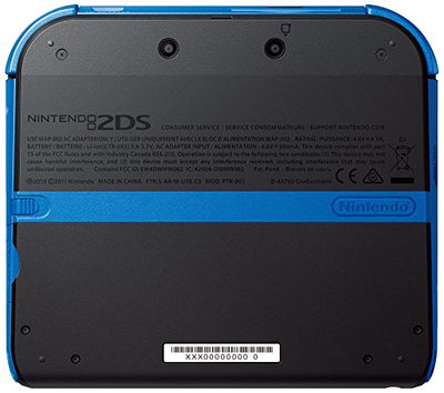 Nintendo 2DS - Konsole, schwarz/blau, schwarz/blau