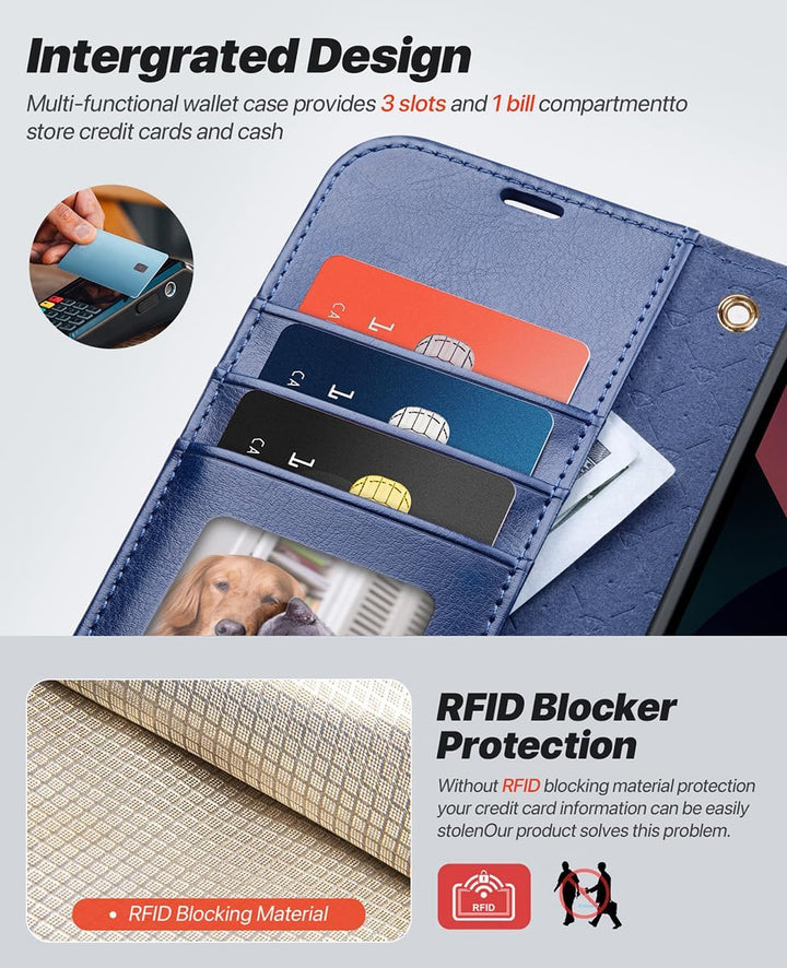 OCASE Kompatibel für iPhone 13 Hülle (2in1) Leder Stossfestes Case, Abnehmbare magnetische Hülle, Mi