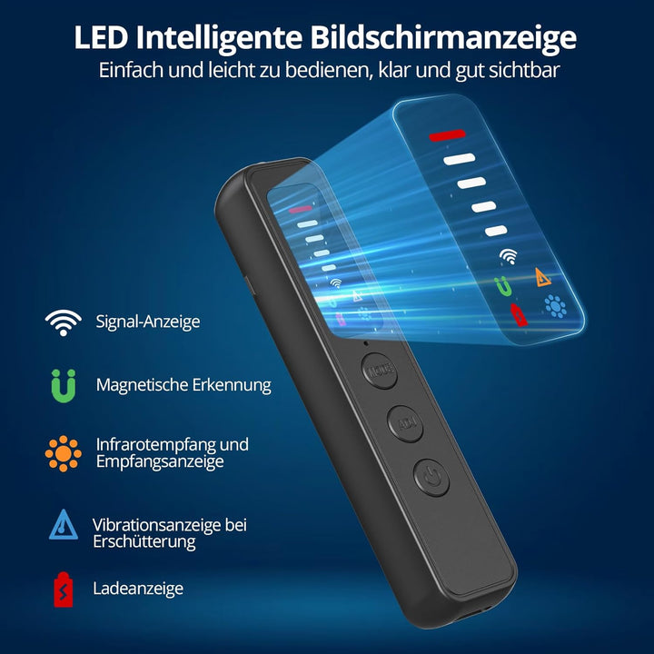 Wanzen Detektor, Versteckte Kamera Detektor, RF Wireless GPS Tracker Finder, Abhörgerätedetektor, An