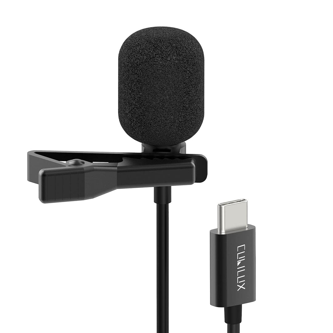 Cubilux Unidirektionales USB C Lavaliermikrofon, Typ C Ansteckmikrofon, kompatibel mit MacBook, iPho