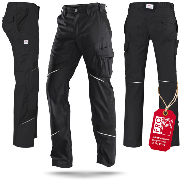KÜBLER Workwear KÜBLER ACTIVIQ Damen-Arbeitshose schwarz, Grösse 34, Damen-Damen-Arbeitshose aus Mis