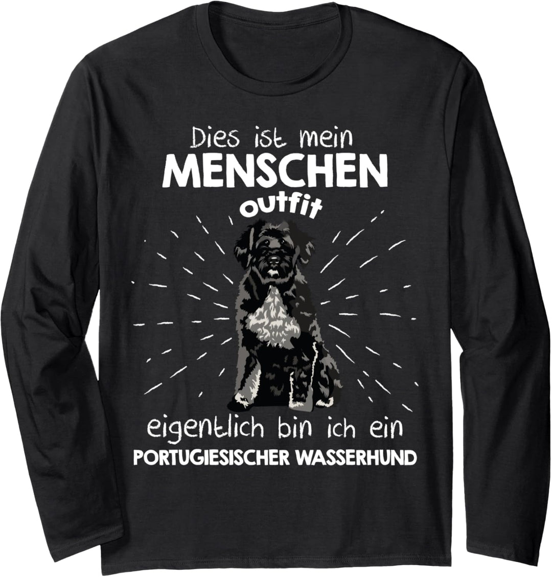 Mein Menschen Kostüm Bin ich ein Portugiesischer Wasserhund Langarmshirt