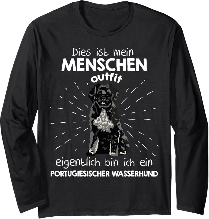 Mein Menschen Kostüm Bin ich ein Portugiesischer Wasserhund Langarmshirt
