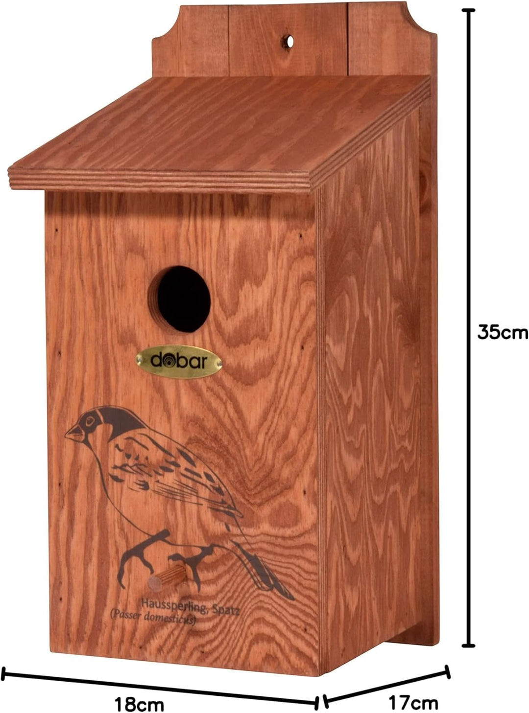 dobar® green label 22364FSCe Nistkasten "Haussperling" - Sperlingskasten Holz - Nisthilfe für Wildvö
