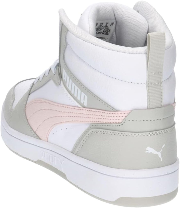 Puma Unisex Rebound V6Sneaker 37 EU Puma White Frosty Pink Sedate Gray, 37 EU Puma White Frosty Pink