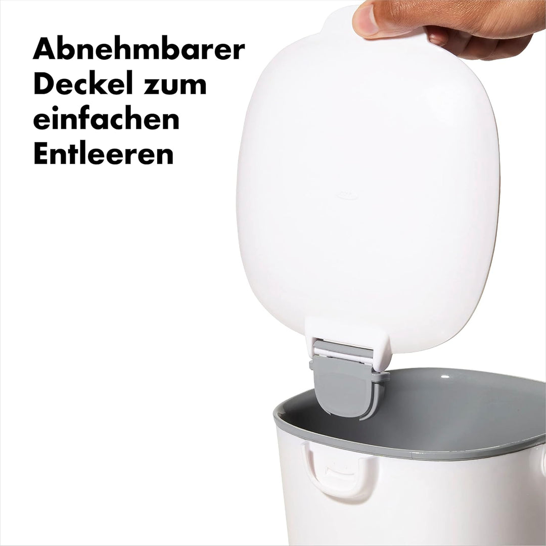 OXO Good Grips Komposteimer weiss – geruchsdichter Abfalleimer für die Küche – 2,8 l 2.8L Weiss, 2.8