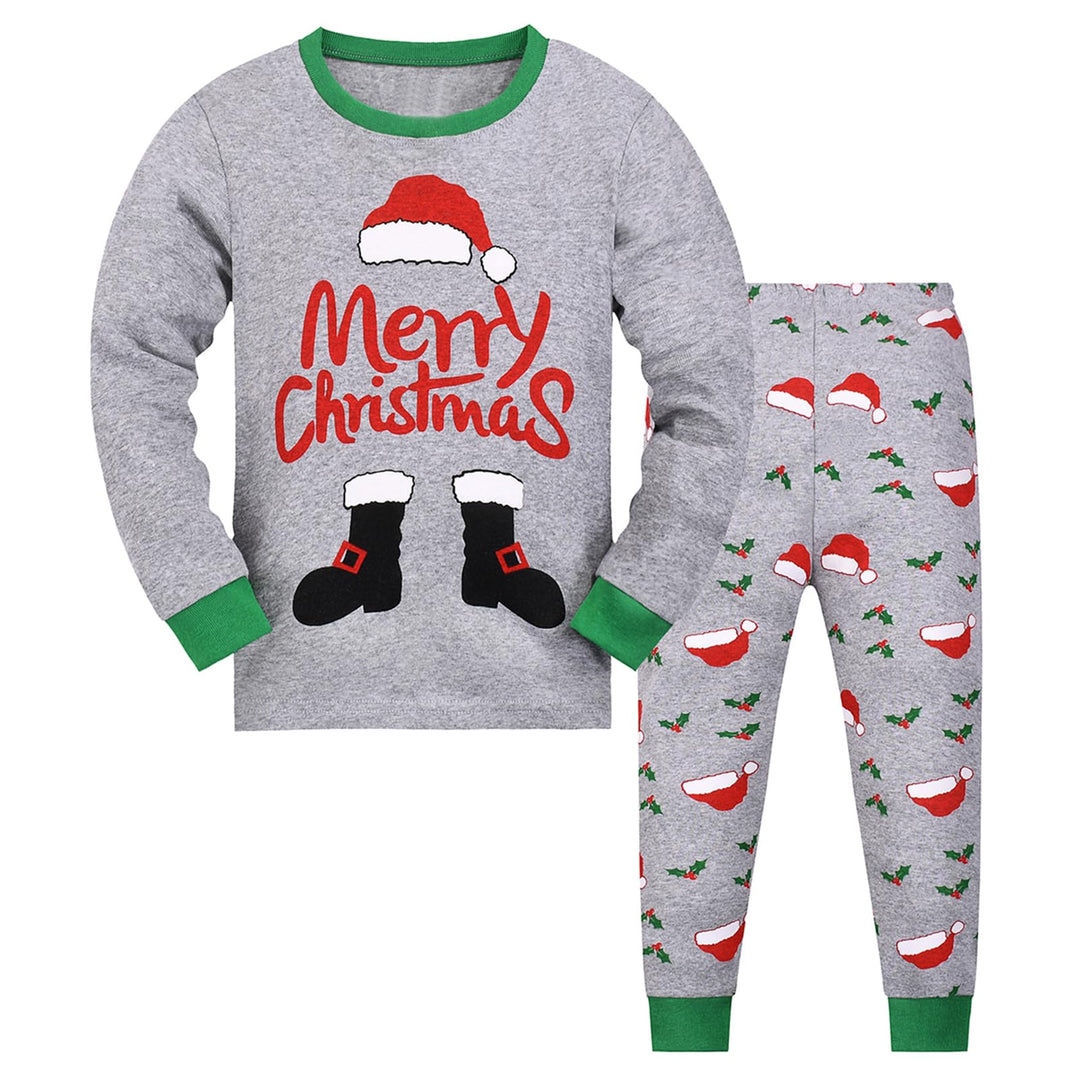 Weihnachts Schlafanzug Kinder Unisex Jungen Mädchen Weihnachten Nachtwäsche Langarm Baumwolle Christ