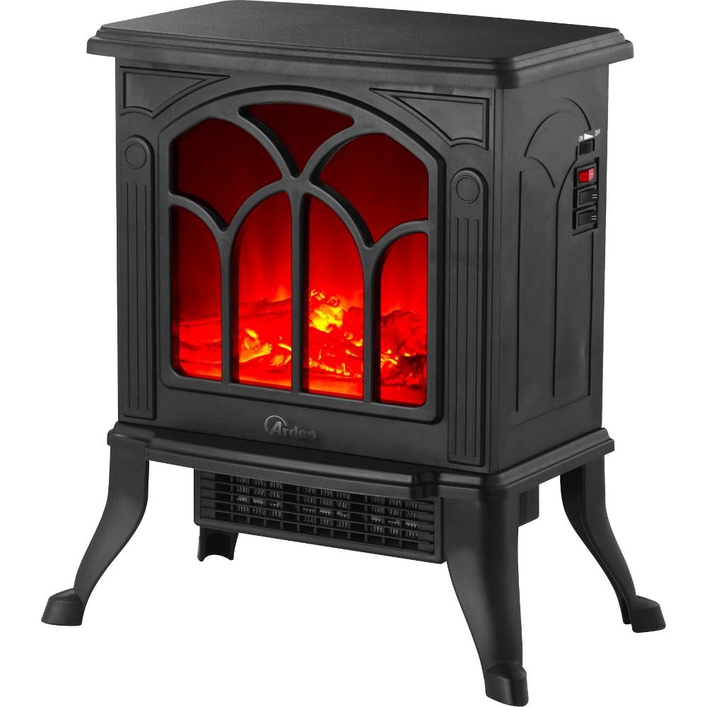 ARDES - AR354 Keramik-Elektrokamin mit Holzfeuer-Effekt CAMINO' JR, Elektrokamin mit einstellbarer F