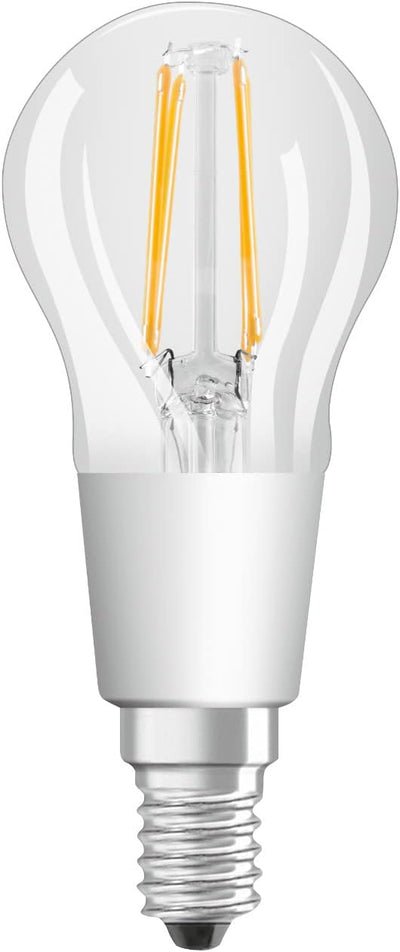 LEDVANCE Smarte LED-Lampe mit Wifi Technologie, Sockel E14, Dimmbar, Warmweiss (2700K), Tropfenform,
