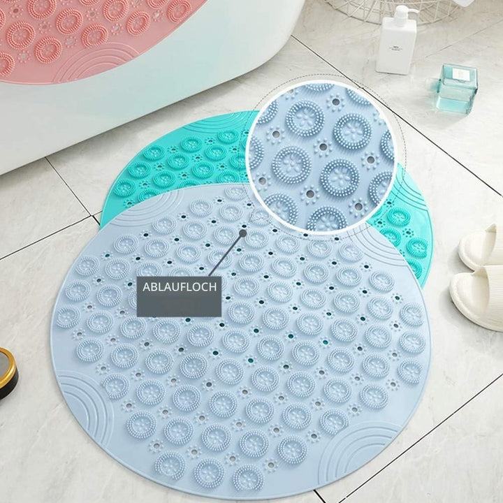 Duschmatte, Rund Duscheinlage, PVC Badezimmermatte, rutschfest Duschwanneneinlage mit Saugnäpfe, Dus