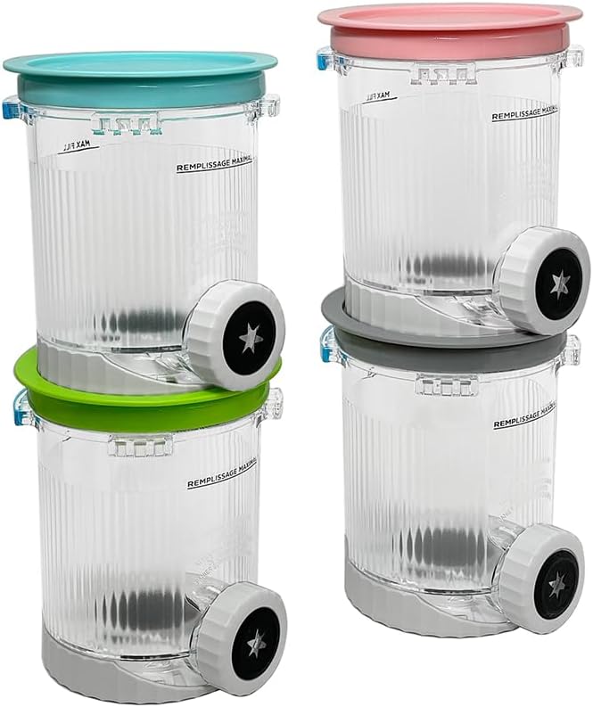 4er-Pack Behälter für Ninja NC700EU NC701EU CREAMi Swirl Eismaschine, Eisbehälter Becher für Creami