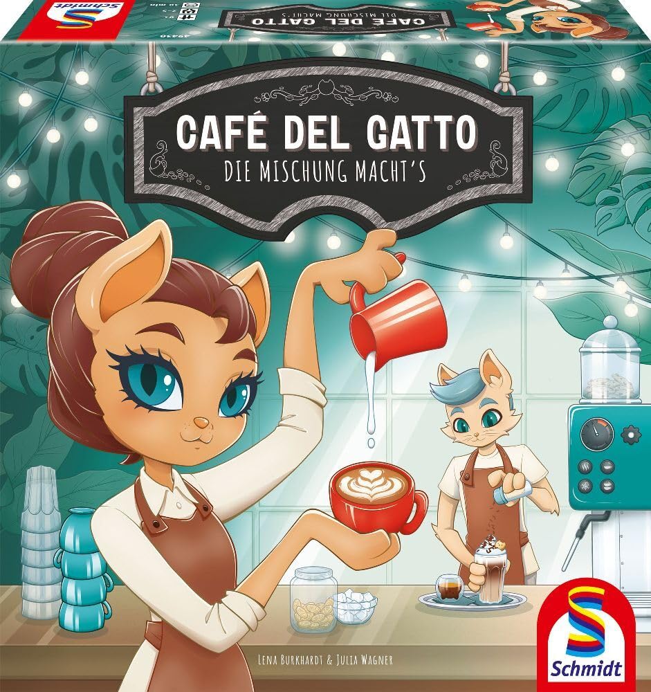 Schmidt Spiele 49430 Café del Gatto, Familienspiel, Party und Actionspiel, Normal