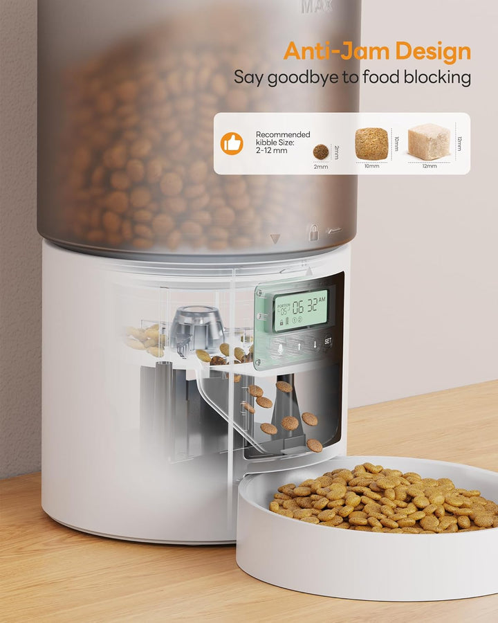 Futterautomat Katze Katzenfutter Automat mit Timer: Futternapf mit Automatic Futterautomat 4L - 10s-