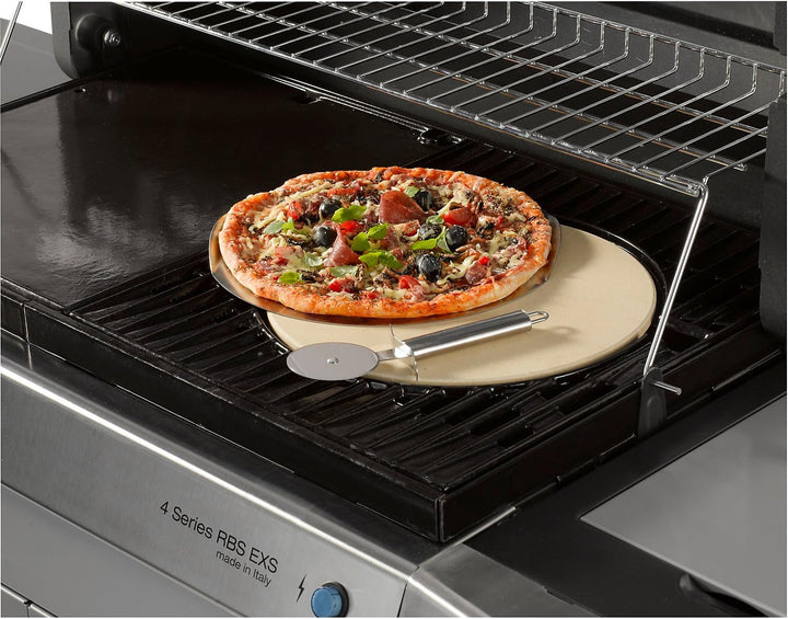 Campingaz Bratpfanne aus Gusseisen mit Grillrost aus Edelstahl, Ø 31,6 cm &amp; Pizzastein für das Culin