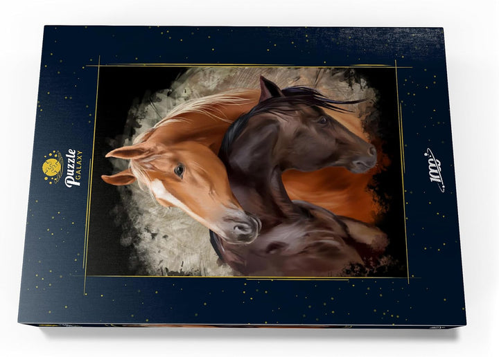 Zwei Pferde umschlungen - Premium 1000 Teile Puzzle - MyPuzzle Sonderkollektion von Puzzle Galaxy, 1