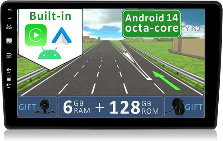 YUNTX [6GB+128GB] Android 12 2 Din Autoradio für Audi A4/S4/RS4 | Seat Exeo-[Integriertes Wireless C