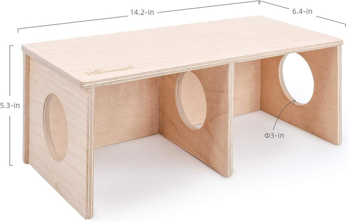 Niteangel Hamster Secret Peep Schuppen 2-Kammer Versteck & Tunnel Erkundungs-Spielzeug, Small - for