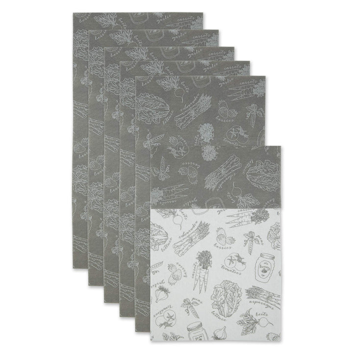 DII Kühlschrankfolien-Kollektion, Nicht klebend, zuschneidbar, Grau, 30,5 x 61 cm, 6 Stück 12x24" Gr