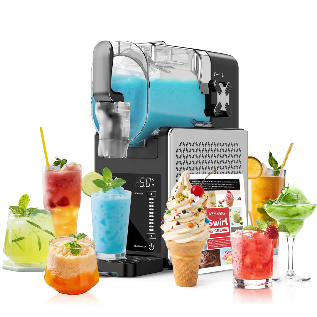 Slush Maschine – 2,5L Slushie Maschine, kein Eis nötig, mit LED-Display, 6 voreingestellte Programme