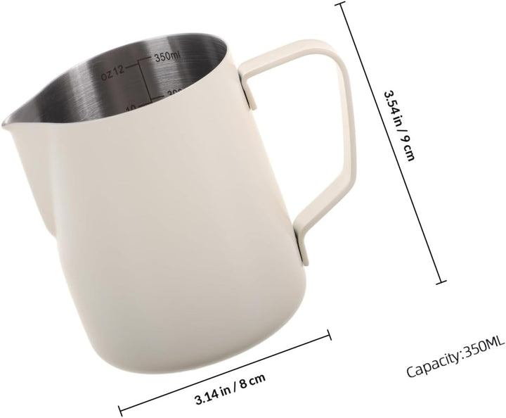 Supvox Milchaufschäumbecher aus Edelstahl mit Künstlerischem Design Vielseitig und Wiederverwendbar