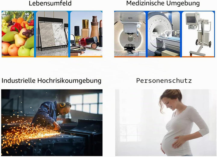 Eujgoov Verbesserter Geigerzähler-Personendosimeter Hochempfindlicher Kernstrahlungsdetektor Tragbar