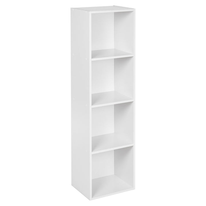 Urbn Living® Holzregal / Bücherregal - 1, 2, 3, 4 Ablagen Modern 4 Ablagefächer weiss