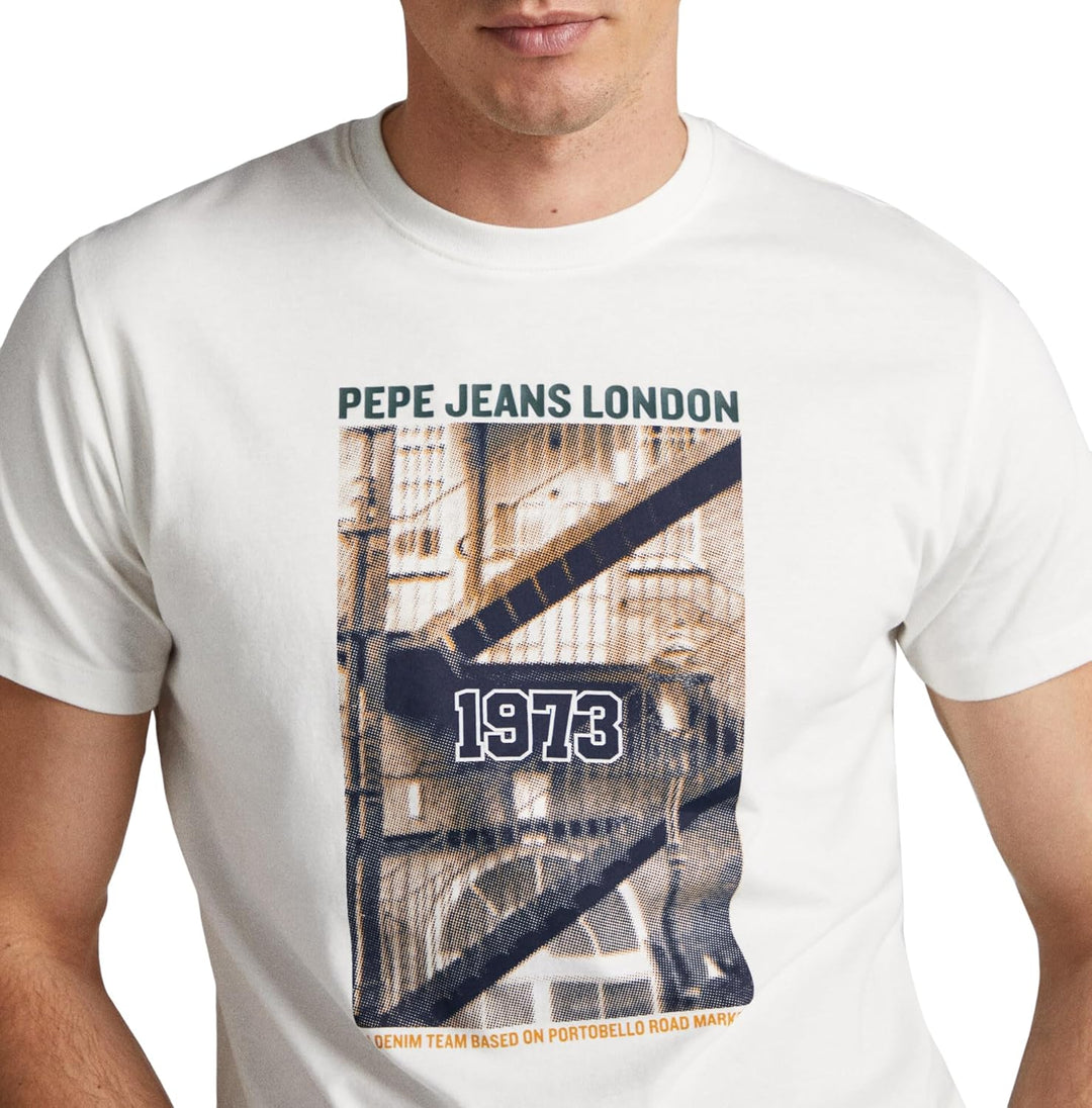Pepe Jeans Herren Wilbur T-Shirt, XXL White (Off White)