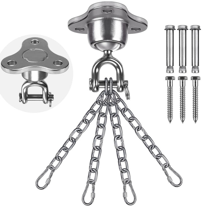 SELEWARE Schwerer Boxsackhalterung, Boxsack, Deckenhalterung, geräuschloser Ball, Drehgelenk für Box