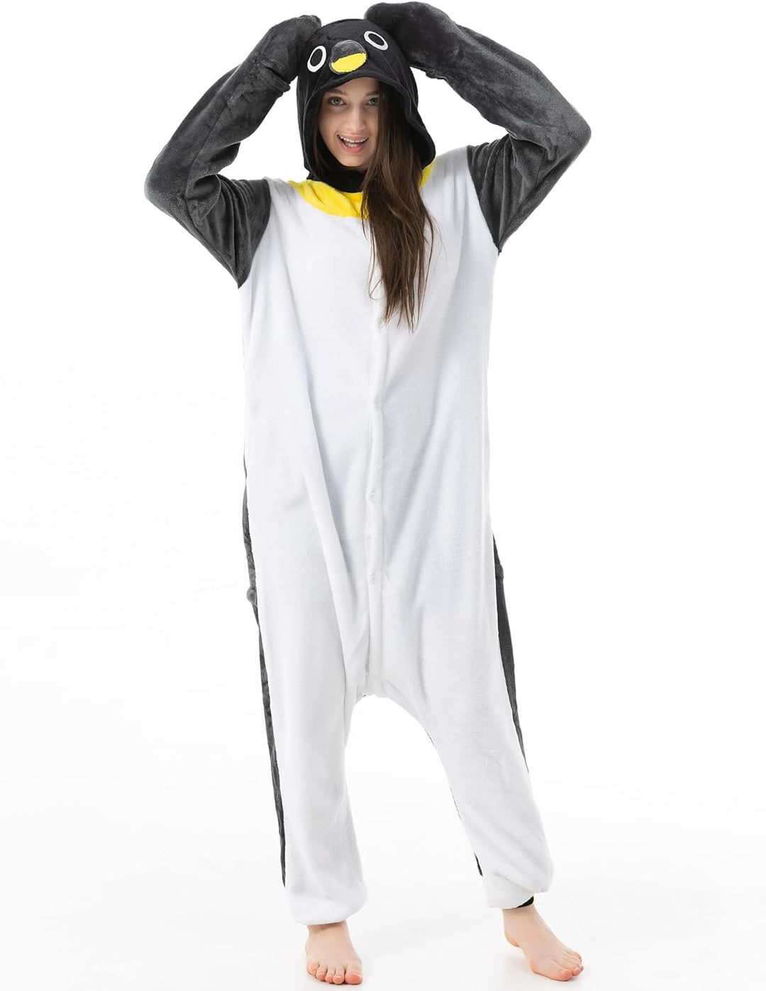 Katara 1744 (30+ Designs) Pinguin-Kostüm, Unisex Onesie/ Pyjama-Qualität für Erwachsene & Teenager P