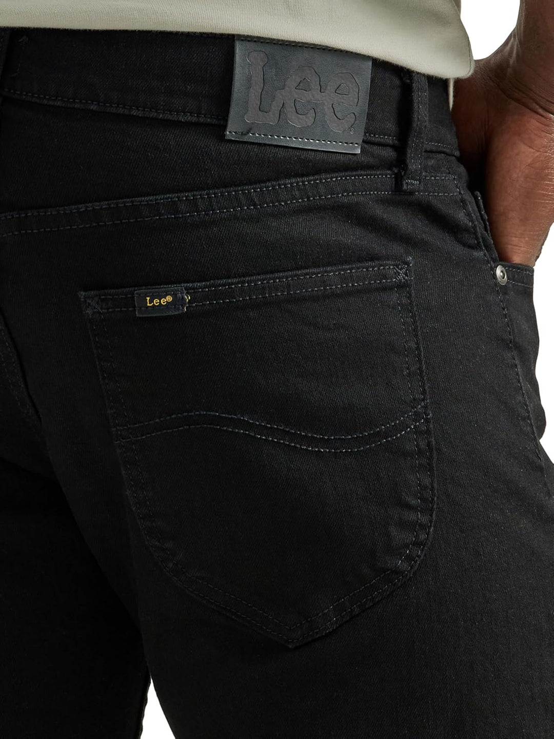 Lee Men's Legendary Slim Straight Leg Jean, Overdye Black, 42W x 30L