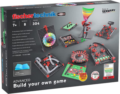 fischertechnik 564067 ADVANCED Build your own game – Baukasten für Kinder ab 7 Jahren, Konstruktions
