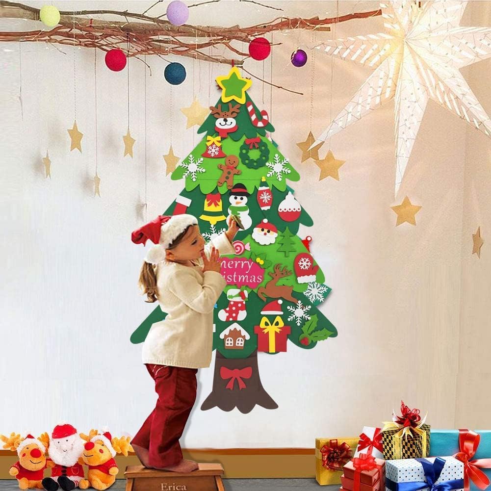 Filz Weihnachtsbaum, 3.28ft DIY Filz Weihnachtsbaum Set Für Kinder, Weihnachten Dekoration Hängendes